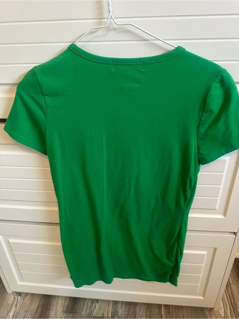 Michael Kors Emerald Green Short-Sleeve Top with Gold Zippers